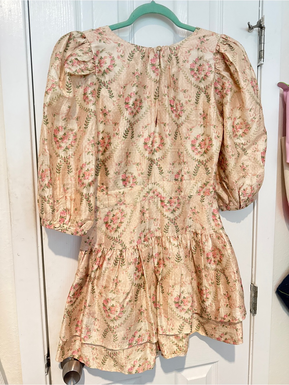 LoveShackFancy Cream and Pink Rococo Dress - Picture 10 of 12